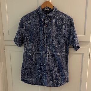 Reyn Spooner Blue Paisley Tailored Fit Short Sleeve